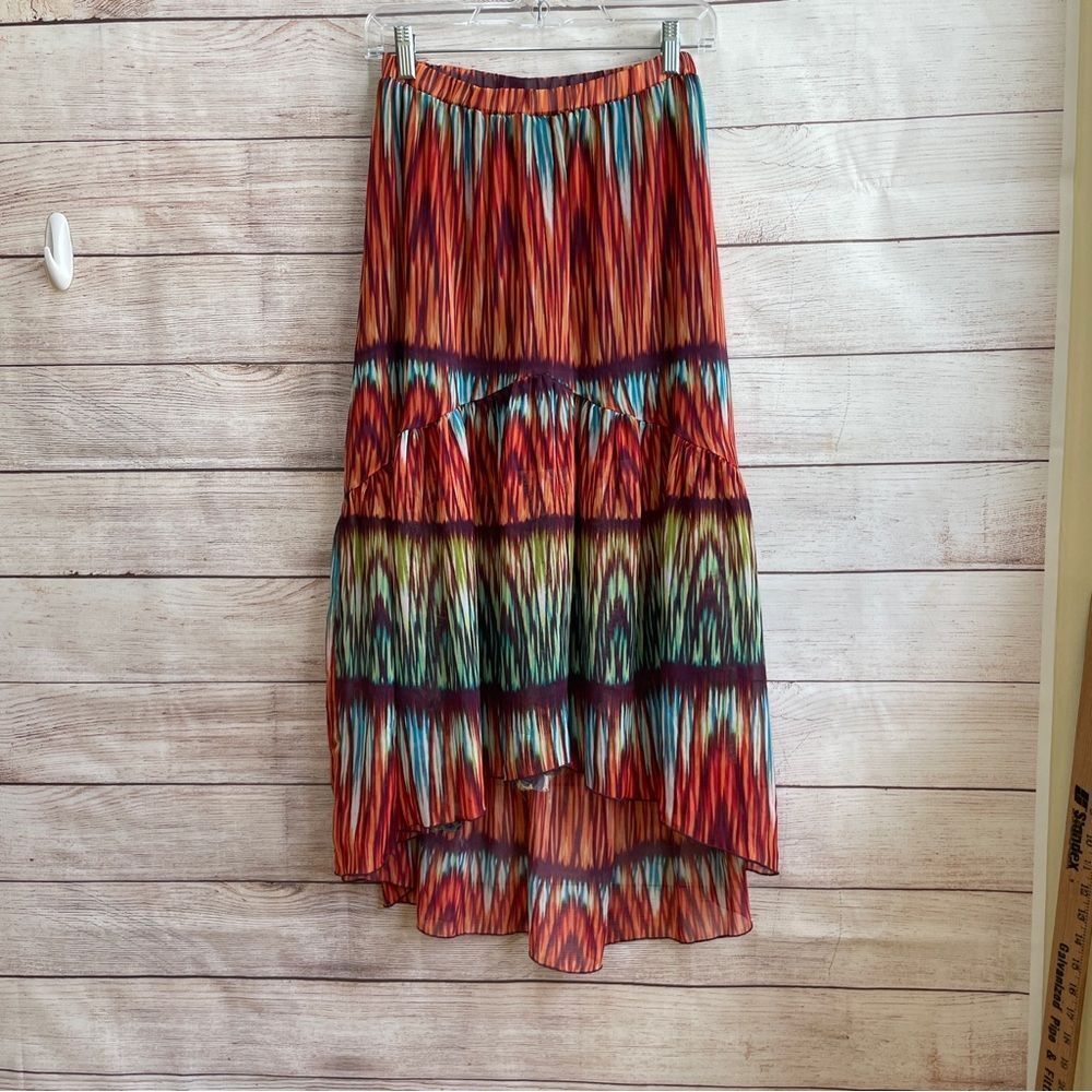 TRACY EVANS AZTEC PRINT MIDI SKIRT‎